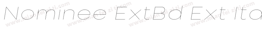 Nominee ExtBd Ext Ita字体转换
